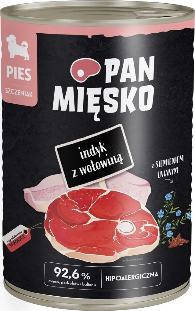 Pan Miesko Υγρή Τροφή για Κουτάβια με Γαλοπούλα και Βοδινό 400gr - Image 1