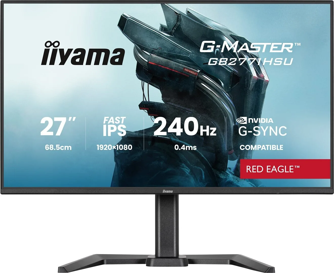 Iiyama G-Master Red Eagle IPS HDR Monitor 27" FHD 1920x1080 240Hz - Image 1