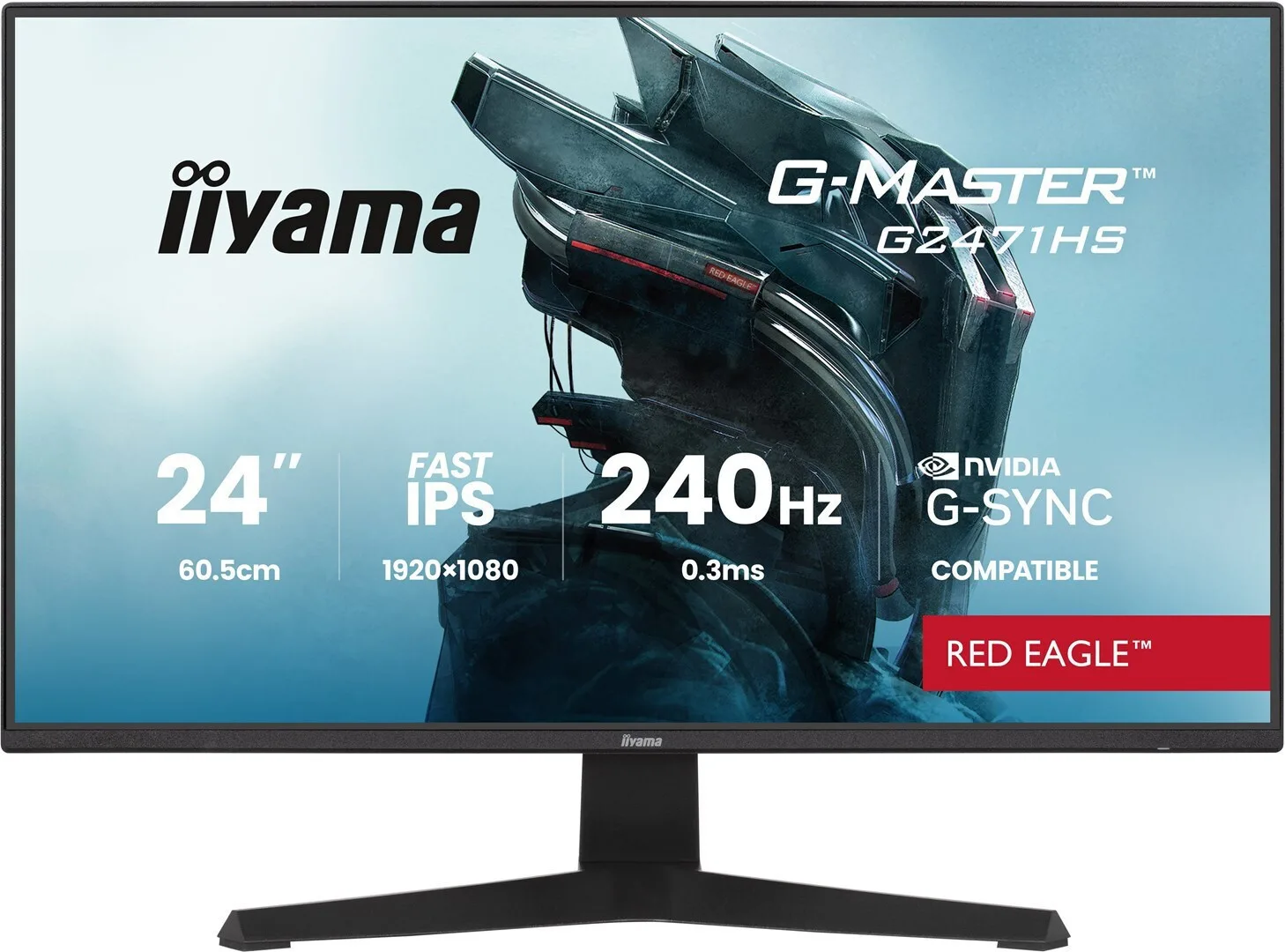 Iiyama G-Master Red Eagle IPS HDR Monitor 23.8" FHD 1920x1080 240Hz - Image 1