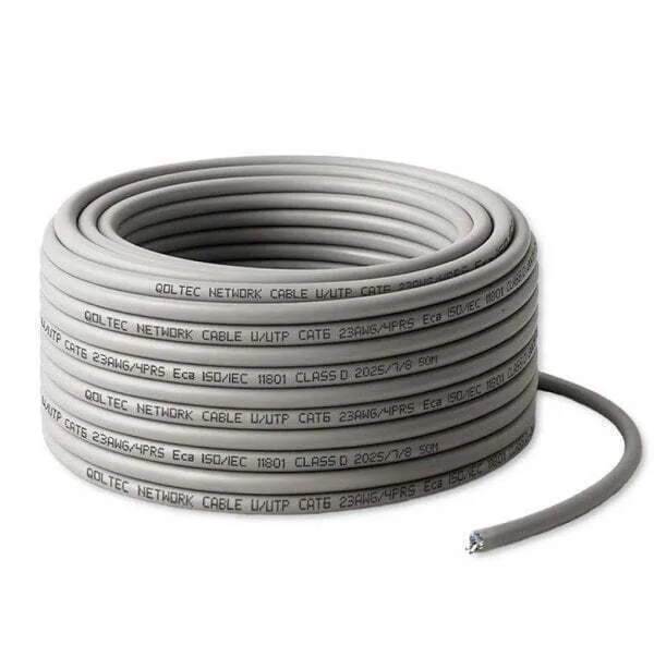 Qoltec Direct Attach Copper Cat.6 Καλώδιο Δικτύου Ethernet 50m Γκρι 1τμχ - Image 1