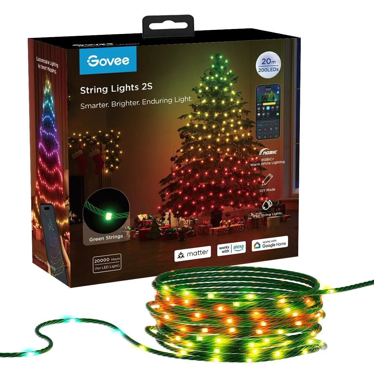 20251128125602_kremasto_stolidi_dentro_fotizomeno_plastiko_prasino_2cm_h80c4 20 Λαμπάκια LED 20μ. RGBW σε Σειρά H80C4 - Image 1