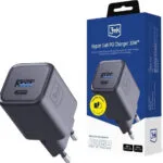 3MK Φορτιστής Χωρίς Καλώδιο GaN με Θύρα USB-A και Θύρα USB-C 33W Power Delivery Μαύρος (Hyper)