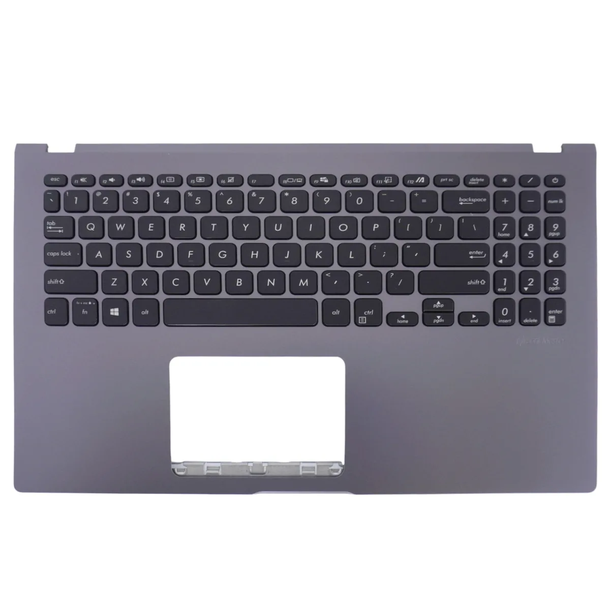 Πληκτρολόγιο Laptop Keyboard Palmrest Asus X509f X509fb X509fa X509fac 90nb0qe1-r30us0 90nb0mz2-r31us2 90nb0032-r30us0 90nb0qd1-r33gr0 13nb0mz2p03016-3 90nb0qe2-r30us0 Us Gray Κωδ.40967uspalm - Image 1
