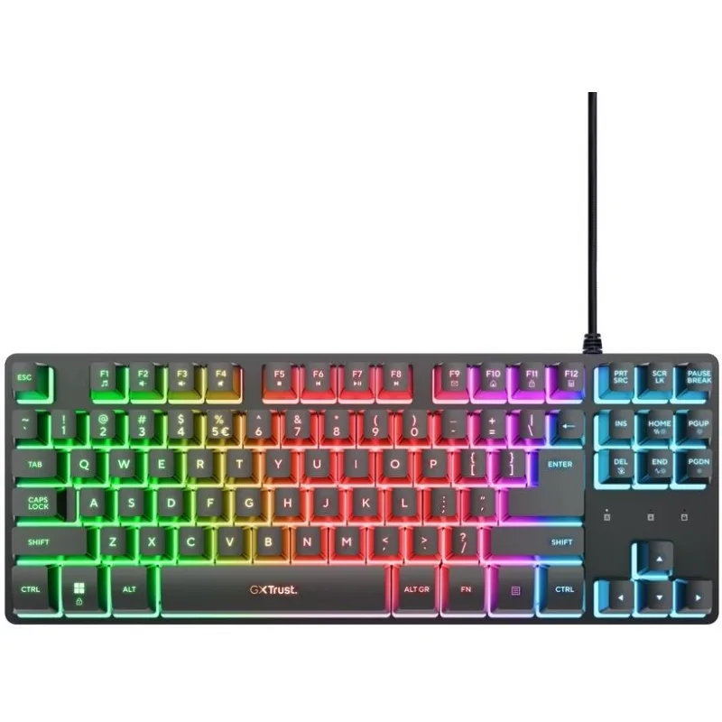 20251202142355_trust_gxt833_thado_gaming_pliktrologio_tenkeyless_me_rgb_fotismo_agliko_us Trust GXT833 Thado Gaming Πληκτρολόγιο Tenkeyless με RGB φωτισμό (Αγγλικό US) - Image 1