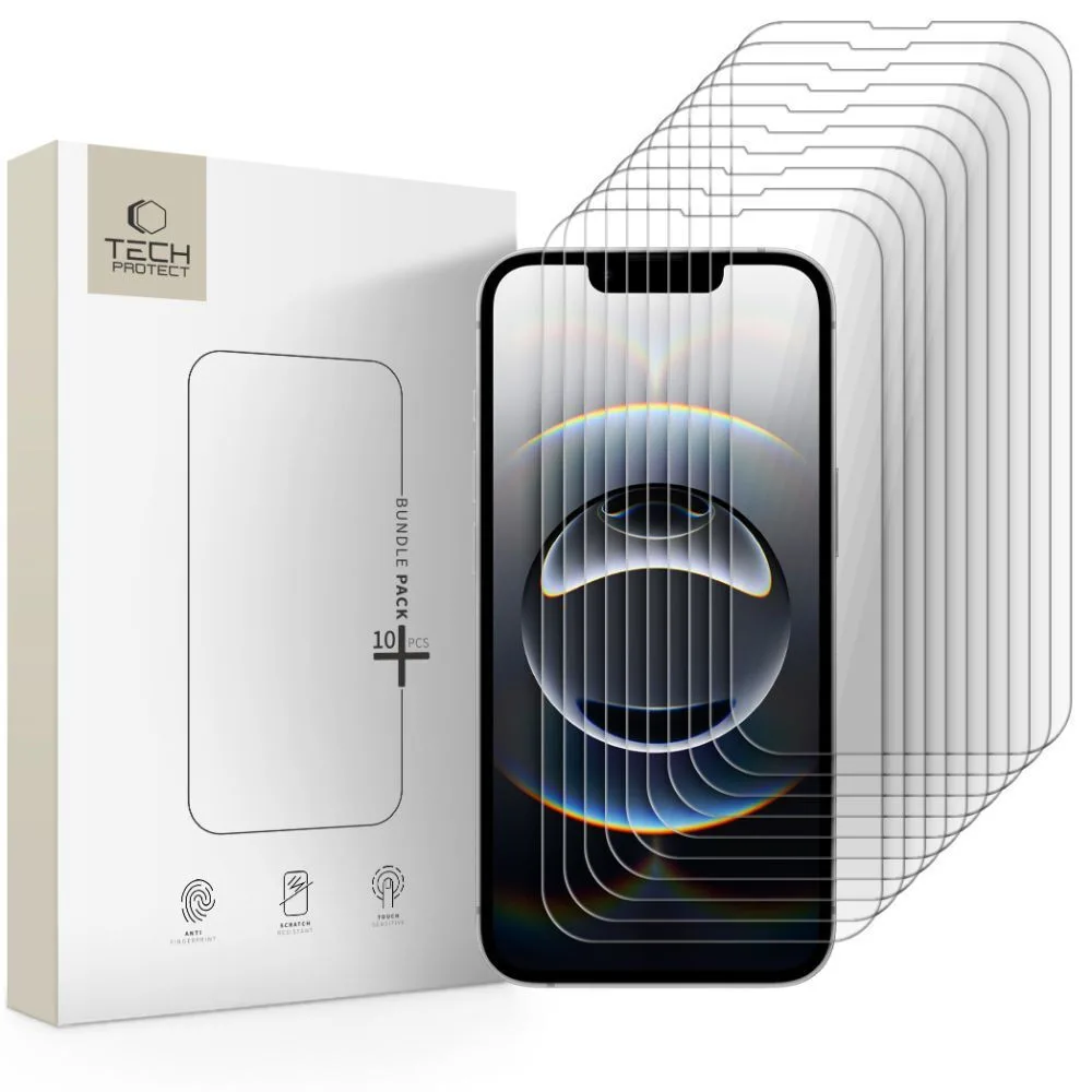 Tech-Protect Tempered Glass 10τμχ (iPhone 17e / 16e / 14 / 13 / 13 Pro) - Image 1