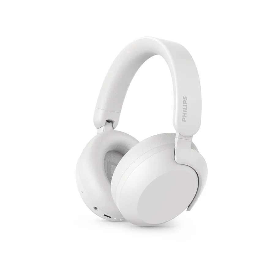 Philips TAH8000E Ασύρματα / Ενσύρματα Over Ear Ακουστικά και Quick Charge Λευκά - Image 1