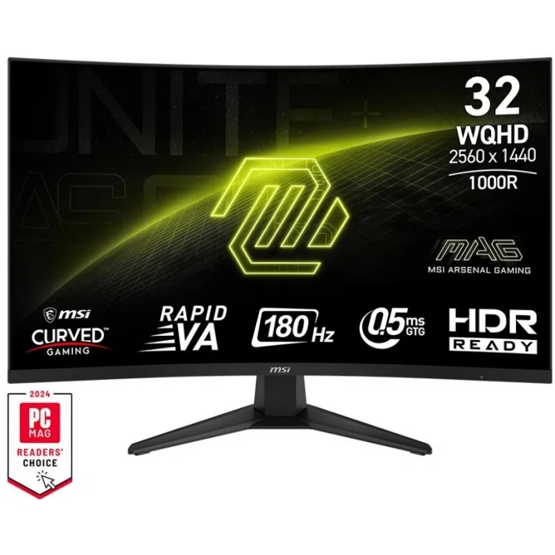 MSI MAG 325CQF VA HDR Curved Gaming Monitor 31.5" QHD 2560x1440 180Hz με Χρόνο Απόκρισης 0.5ms GTG - Image 1