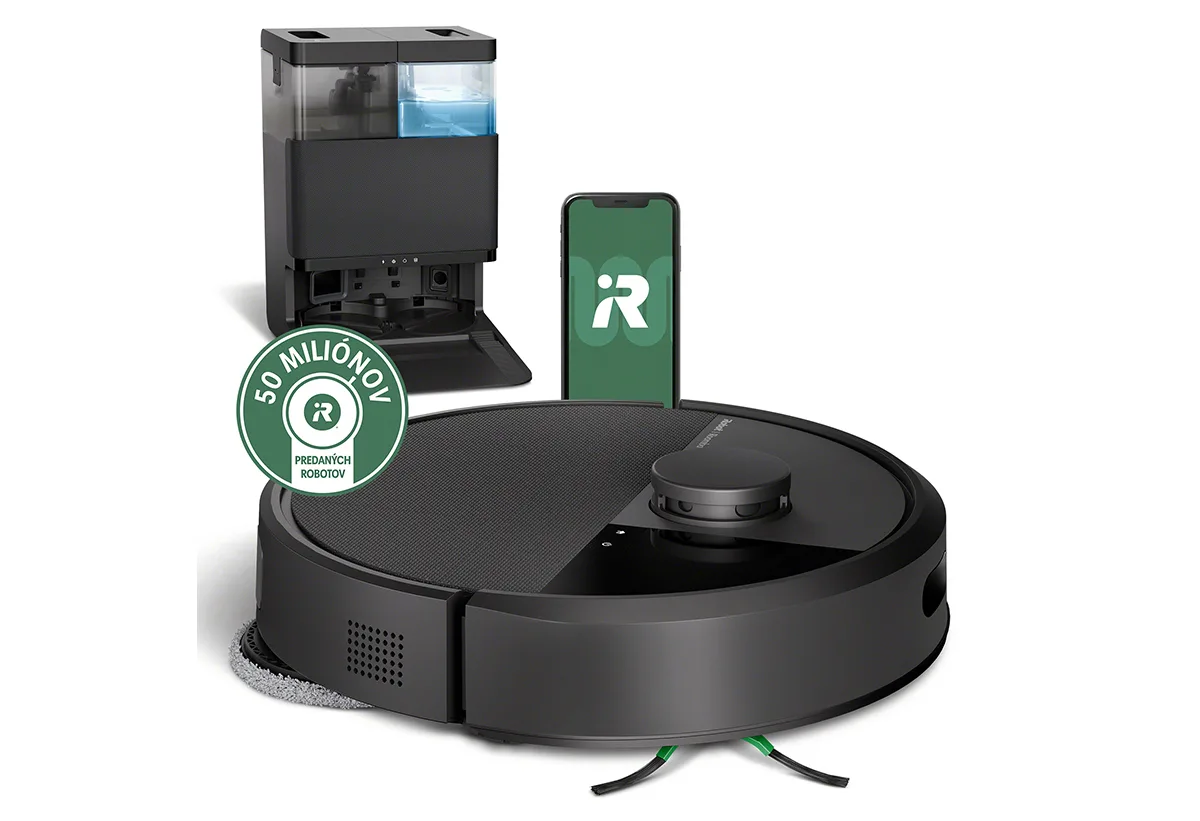 iRobot Roomba Combo Plus 405 Σκούπα Ρομπότ για Σκούπισμα & Σφουγγάρισμα με Χαρτογράφηση και Wi-Fi Μαύρη - Image 1