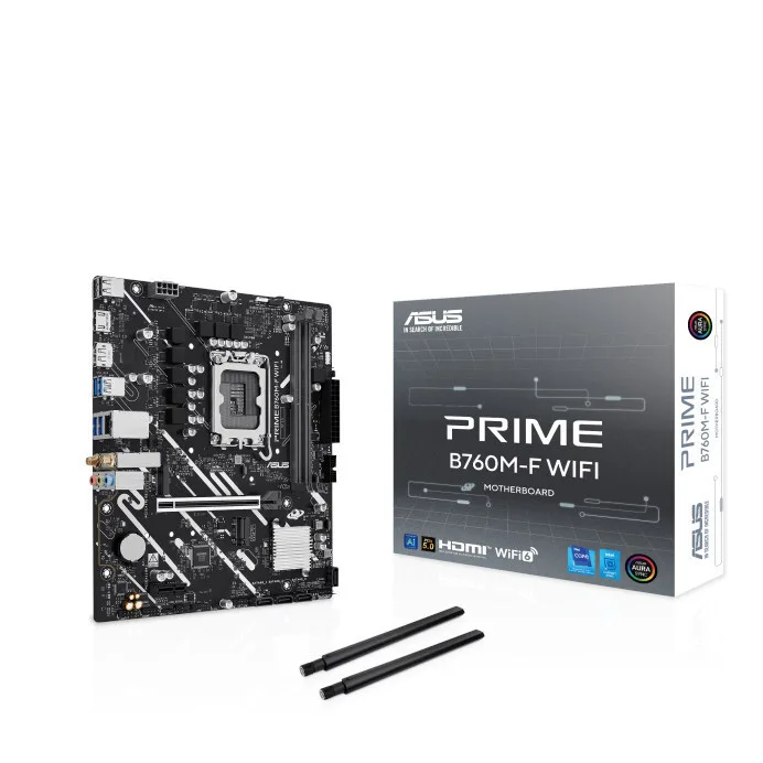 Asus Prime B760M-F WIFI Motherboard Micro ATX με Intel 1700 Socket 90MB1N00-M0EAY0 - Image 1