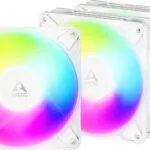 Arctic P12 Pro Reverse Case Fan 120mm με ARGB Φωτισμό και Σύνδεση 3-Pin / 4-Pin PWM 3τμχ Λευκό