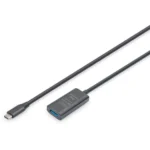 Digitus USB 3.2 Cable USB-C male - USB-A female Μαύρο 5m DA-73110