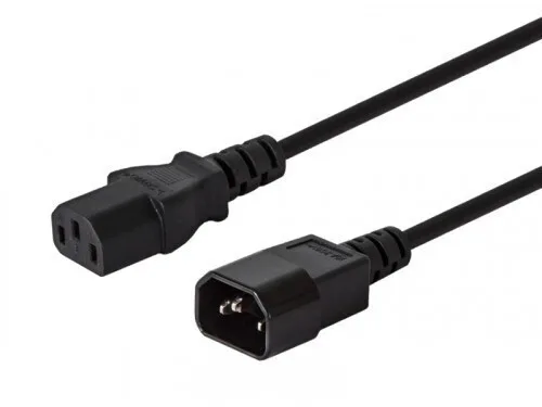 Savio power cable Schuko - IEC C14 Cable 1.2m Μαύρο CL-99 - Image 1