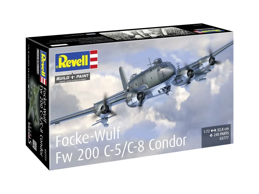 Assembly Model Revell Focke-wulf Fw 200 C-5/c-8 Airplane 240 Pieces - Image 1