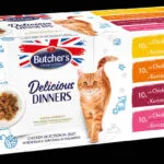 Butcher's Pet Care Delicious Dinners Υγρή Τροφή για Ηλικιωμένες Γάτες σε Κονσέρβα με Βοδινό, Γαλοπούλα, Συκώτι και Κοτόπουλο χωρίς Γλουτένη 40x100gr