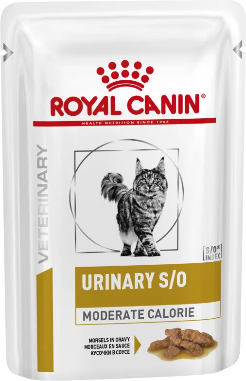 Royal Canin Urinary S/o Moderate Calorie Υγρή Τροφή για Ενήλικες Γάτες σε Φακελάκι με Κρέας 12x85gr - Image 1