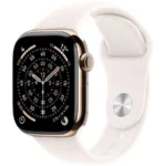 Apple Watch Series 11 Cellular Titanium 42mm Αδιάβροχο με eSIM και Παλμογράφο (Gold Titanium Case with Light Blush Sport Band - M/L)