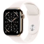 Apple Watch Series 11 Cellular Titanium 46mm Αδιάβροχο με eSIM και Παλμογράφο (Gold Titanium Case with Light Blush Sport Band - M/L)