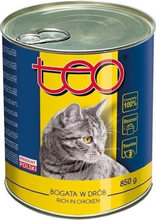Teo Υγρή Τροφή για Γάτες με Πουλερικά και Κρέας 850gr - Image 1