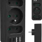 Maclean Energy Πολύπριζο 3 Θέσεων με 4 USB-A και 2 USB-C Χωρίς Καλώδιο MCE248