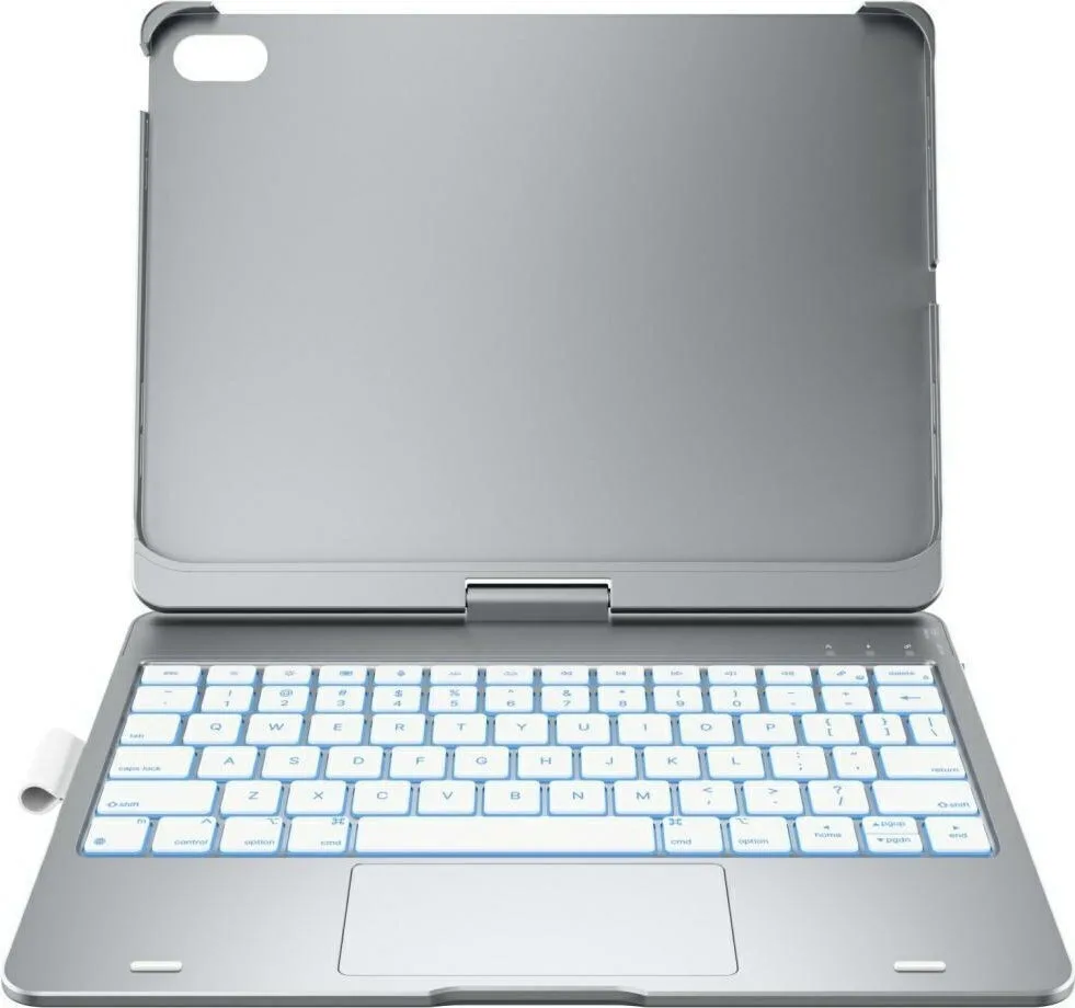 Typecase Case Flexbook Touch Keyboard Ipad 11 A16 2025 Ipad 10.9 2022 Silver Kb201t-100-b-slv-wht-b-us-v3 - Image 1