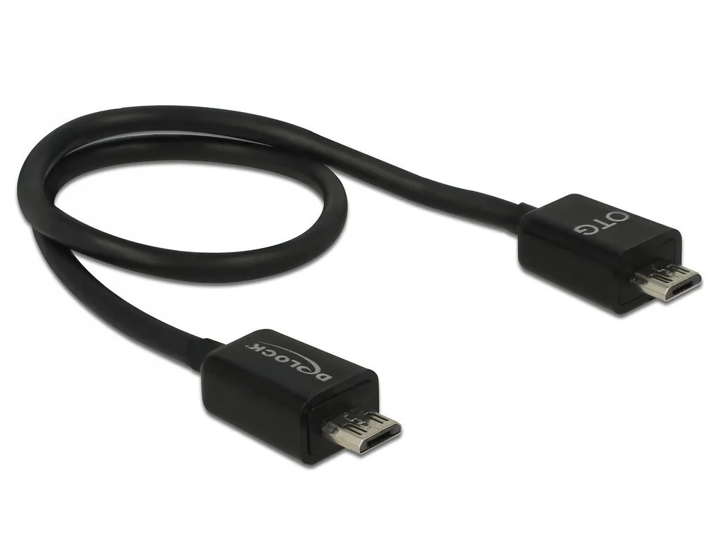 DeLock Regular USB 2.0 to micro USB Cable Μαύρο 0.3m (83570) - Image 1