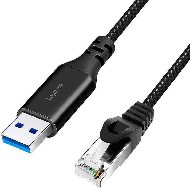 LogiLink USB 3.0 Cable USB-A male - RJ45 Μαύρο 3m CU0403 - Image 1