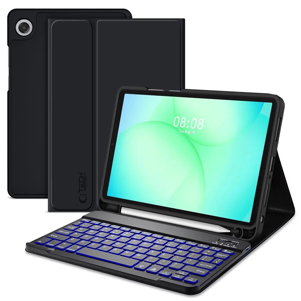 Tech-protect Sc Pen + Keyboard Galaxy Tab A9+ A11+ Plus 11.0 X210 X215 X216 X230 X235 X236 Black - Image 1