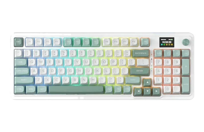 Redragon Redragon Galatin Pro K719WG-RGB-PRO Ασύρματο Gaming Μηχανικό Πληκτρολόγιο με Custom Linear διακόπτες και RGB φωτισμό (International English) Πράσινο - Image 1