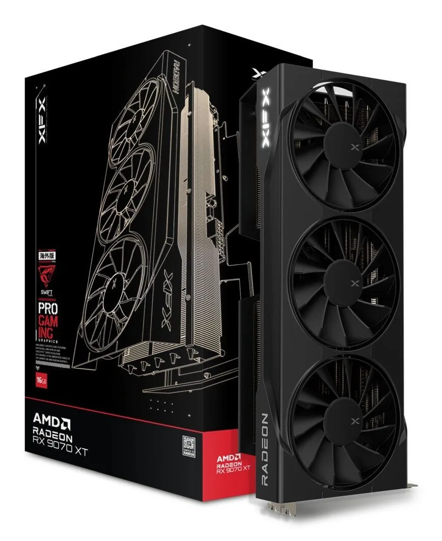 XFX Radeon RX 9070 XT 16GB GDDR6 Swift Gaming Triple Fan Κάρτα Γραφικών RX-97TSWF3BC - Image 1