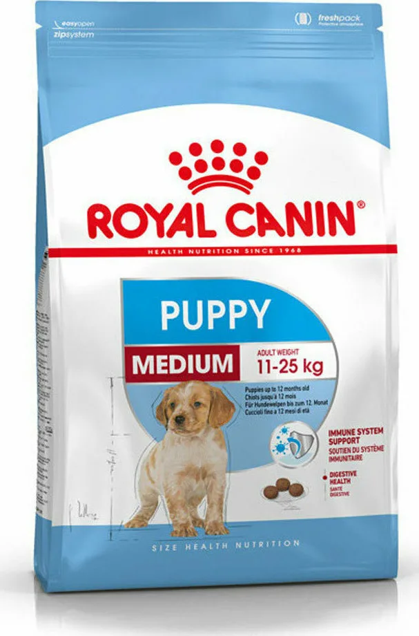 Royal Canin Puppy Medium 4kg Ξηρά Τροφή για Κουτάβια Μεσαίων Φυλών με Πουλερικά - Image 1