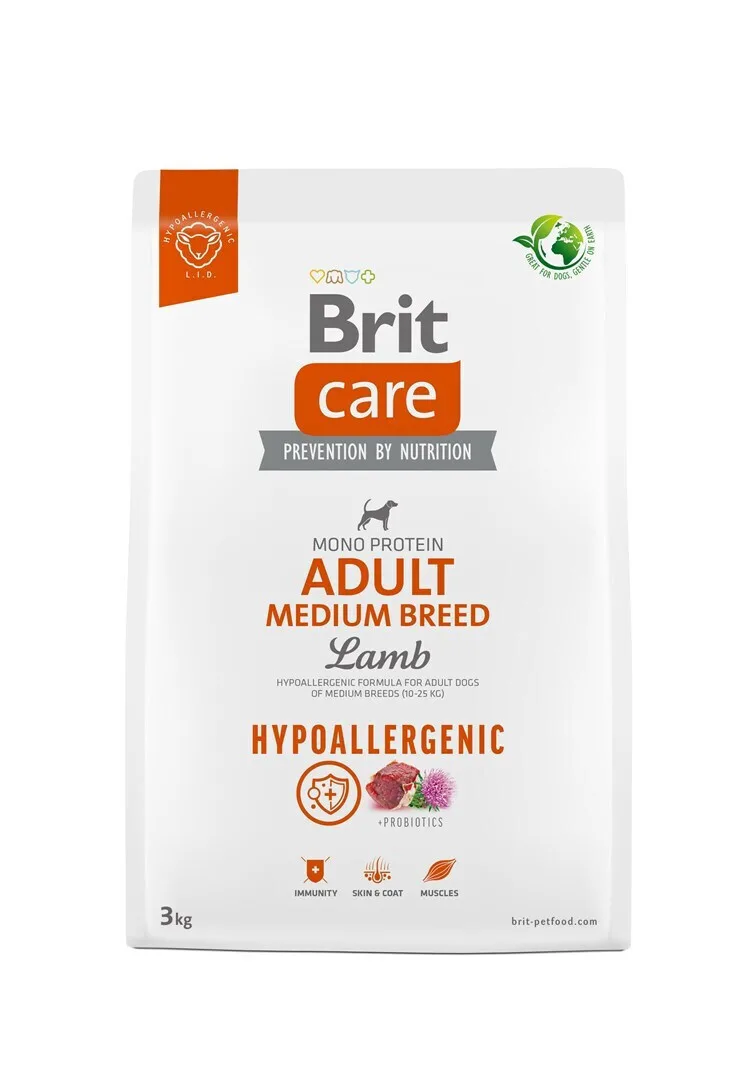 20260112174736_brit_care_adult_breed_hypoallergenic_3kg_xira_trofi_gia_enilikous_skylous_mesaion_fylon_me_arni Brit Care Adult Medium Breed Hypoallergenic 3kg Ξηρά Τροφή για Ενήλικους Σκύλους Μεσαίων Φυλών με Αρνί - Image 1