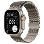 Apple Watch Ultra 3 Titanium 49mm Αδιάβροχο με eSIM και Παλμογράφο (Natural Titanium Case with Natural Titanium Milanese Loop - Medium)