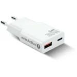 everActive Φορτιστής Χωρίς Καλώδιο GaN με Θύρα USB-A και Θύρα USB-C 30W Power Delivery / Quick Charge 3.0 Λευκός (SC-380Q)