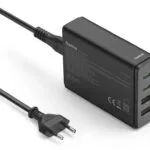 HAMA Βάση Φόρτισης GaN με 2 Θύρες USB-A και 2 Θύρες USB-C 65W Power Delivery σε Μαύρο χρώμα (00201979)