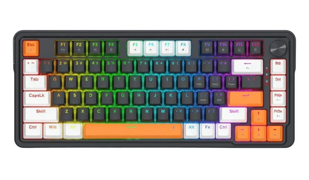 Redragon K714WBO-RGB LANDSHAKER Ηall Effect Gaming Πληκτρολόγιο 75% με Magnetic διακόπτες και RGB φωτισμό (Αγγλικό US) - Image 1
