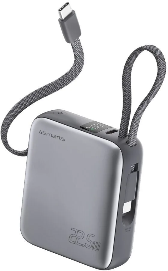 20260114150155_4smarts_power_bank_10000mah_22_5w_power_delivery_quick_charge_3_0_gri 4Smarts Power Bank 10000mAh 22.5W Power Delivery / Quick Charge 3.0 Γκρι - Image 1