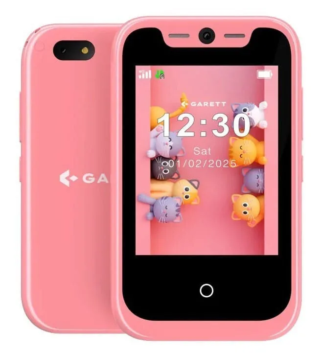 20260115111655_garett_onekid_phone_single_sim_16gb_roz Garett OneKid Phone Single SIM (16GB) Κινητό Ροζ - Image 1