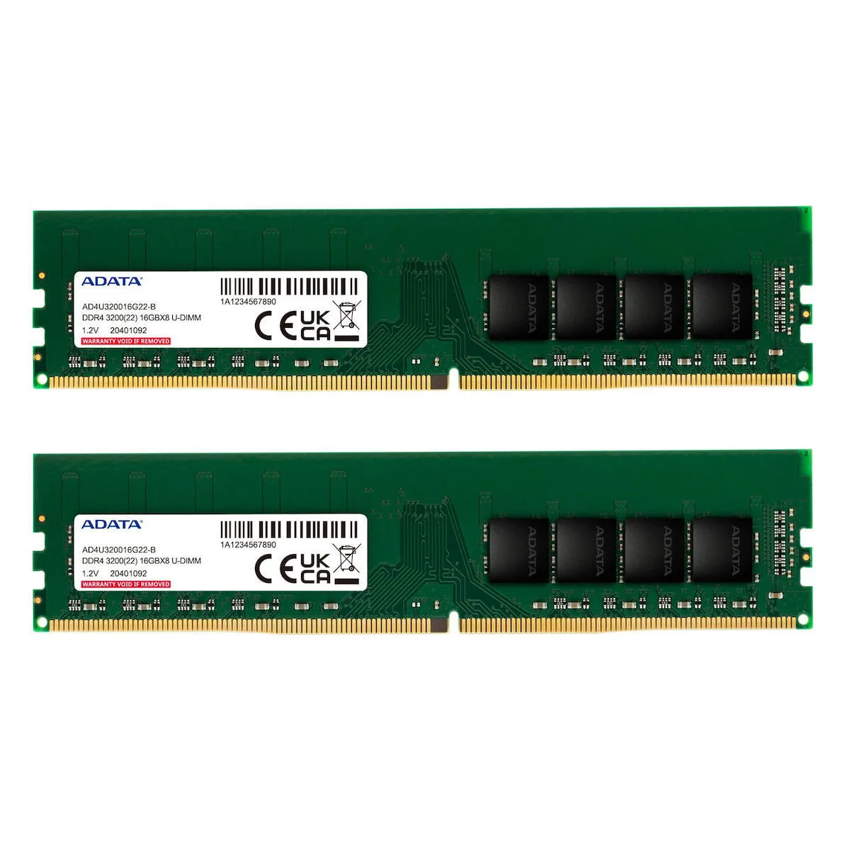 Adata DDR4 32GB RAM με 2x16GB Modules για Desktop AD4U320016G22-DTGN - Image 1