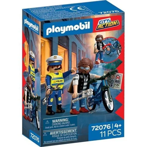 Playmobil City Action Αστυνομικός Και Κλέφτης Ποδηλάτων για 4 ετών 72076 - Image 1