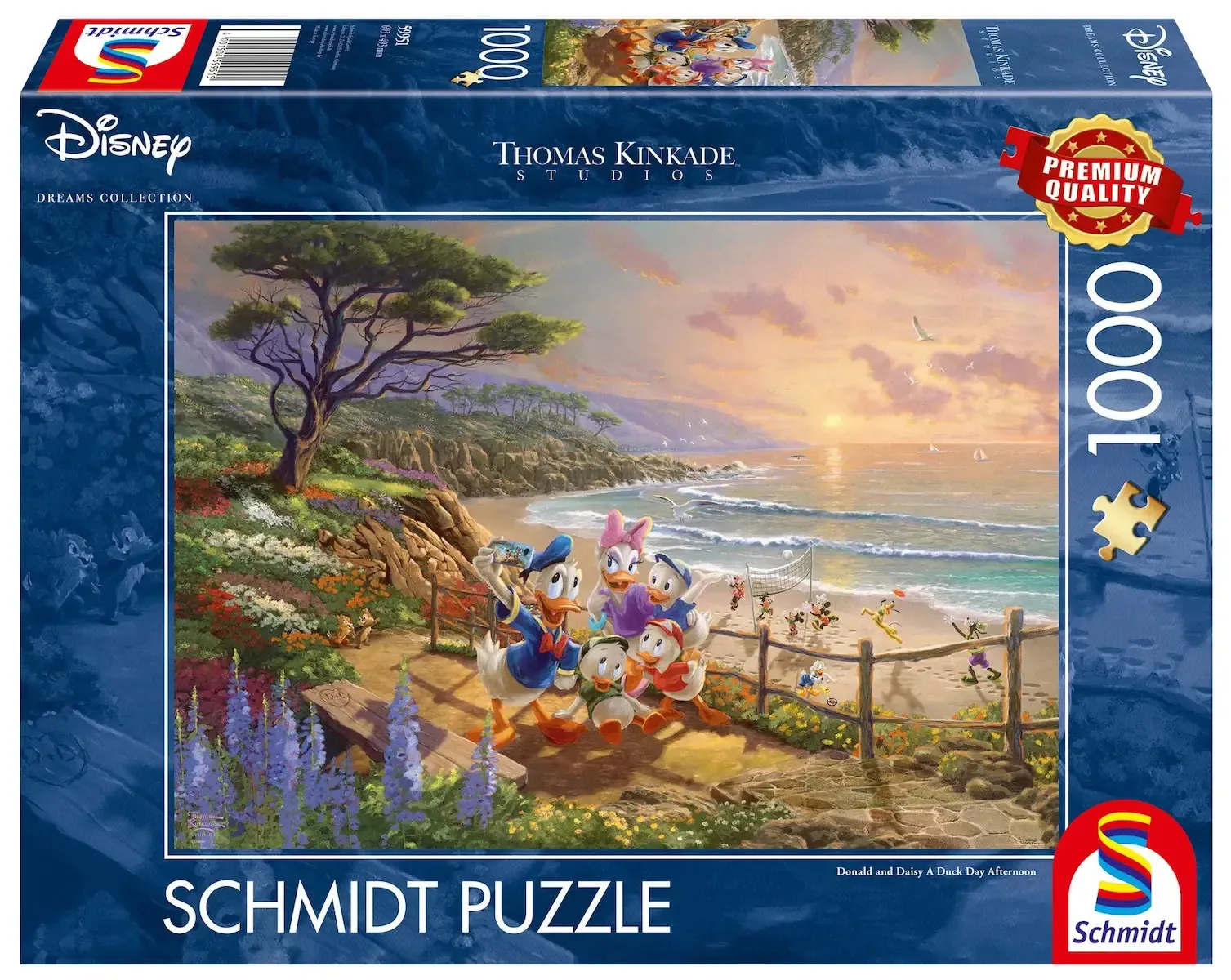 Puzzle Thomas Kinkade, Disney, Donald and Daisy on the Beach 2D 1000 Κομμάτια 59951 - Image 1