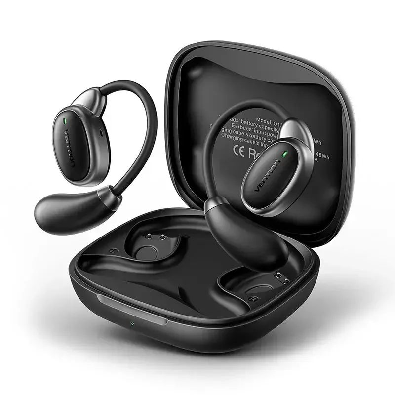 Vention OpenBeat 013 Open Ear Bluetooth Handsfree Ακουστικά με Αντοχή στον Ιδρώτα και Θήκη Φόρτισης Μαύρα - Image 1