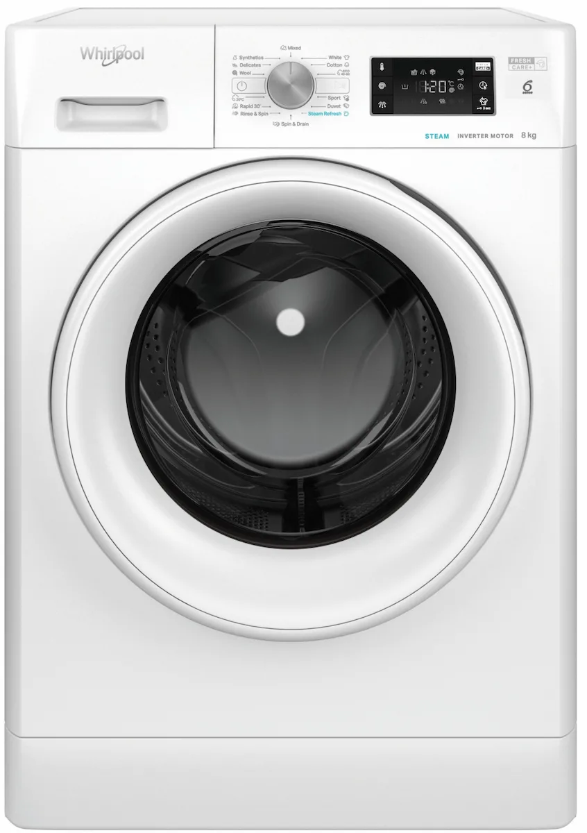 Whirlpool Πλυντήριο Ρούχων 8kg 1200 Στροφών 6th Sense FFB 8279 WV EE - Image 1
