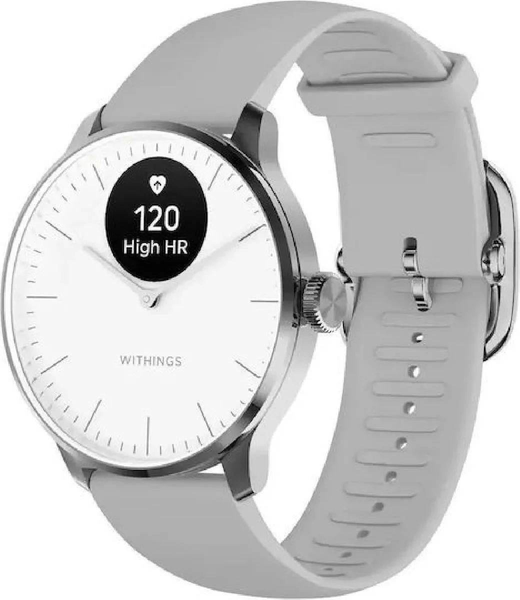 Withings ScanWatch Light Stainless Steel 37mm Αδιάβροχο με Παλμογράφο (Silver) - Image 1