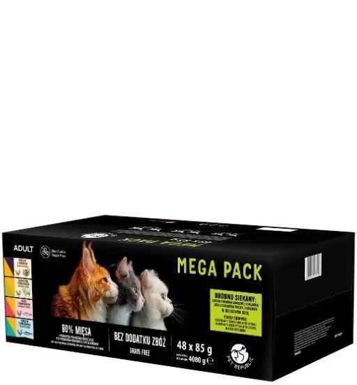 Pet Republic Υγρή Τροφή για Γάτες με Κρέας και Ψάρια 48x85gr - Image 1