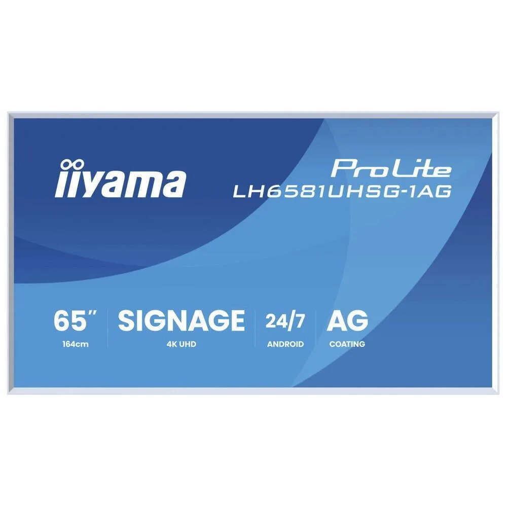 Iiyama LH6581UHSG-1AG Public Display LED 4K UHD 64.5" - Image 1