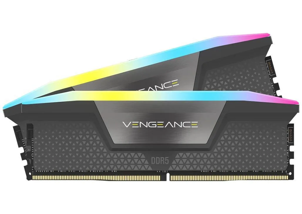 Corsair Vengeance RGB DDR5 16GB RAM με 2x8GB Modules και Ταχύτητα 5200 για Desktop CMH16GX5M2B5200Z40 - Image 1