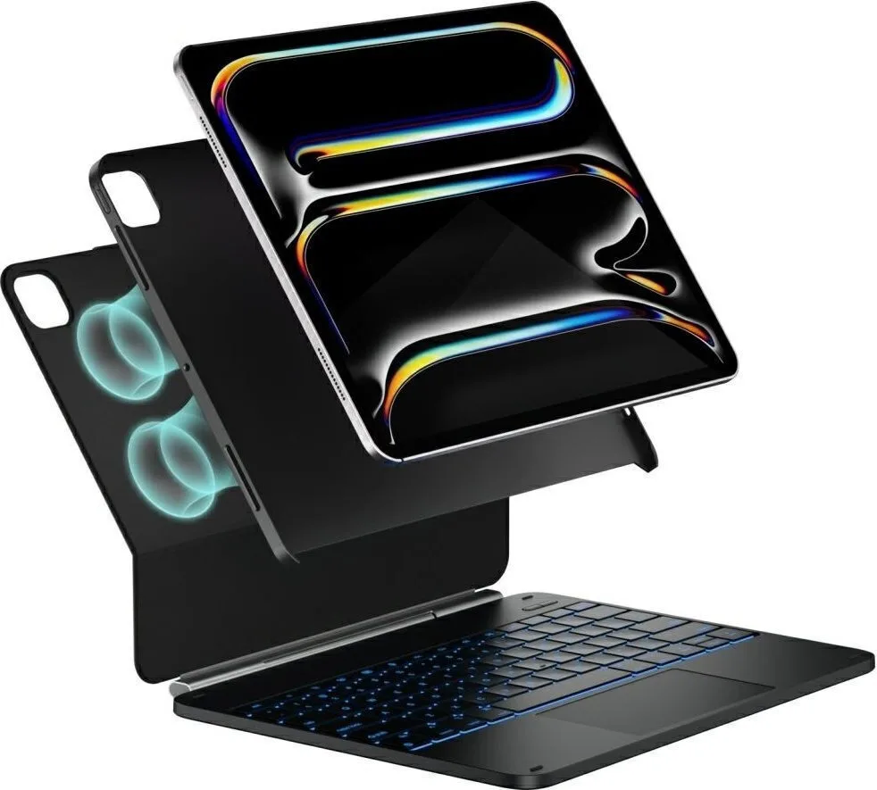 Typecase Case Edge + Keyboard Ipad Pro 13 2024/2025 Carbon Fiber Kb206-130p-e-sbkcbk-blk-b-us-c0 - Image 1