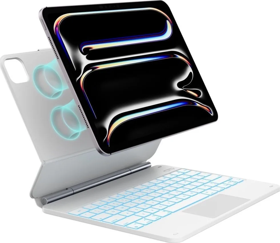 Typecase Edge Flip Cover Ανθεκτική με Πληκτρολόγιο Λευκή (iPad Pro 13 2024/2025) - Image 1
