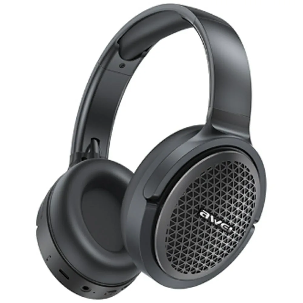 Awei AT78 Ασύρματα / Ενσύρματα Over Ear Ακουστικά με 50 ώρες Λειτουργίας Μαύρα - Image 1