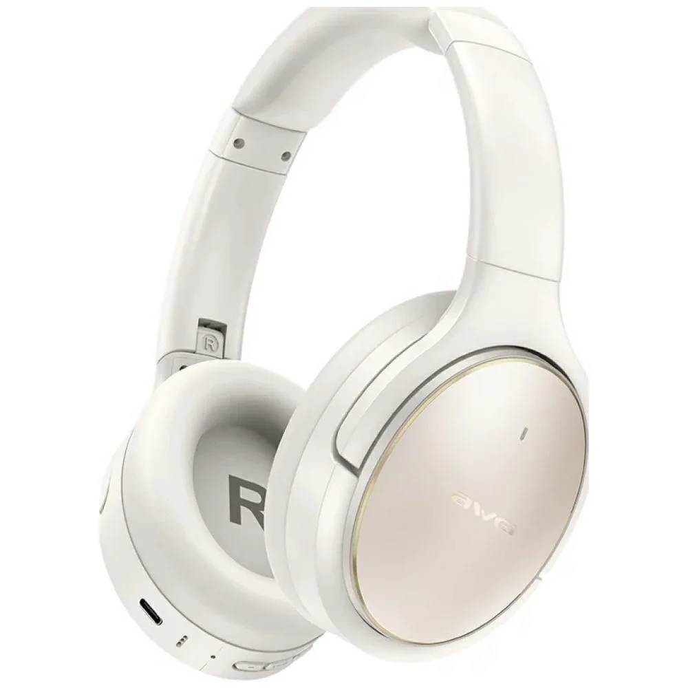Awei AT20 Ασύρματα Bluetooth Over Ear Ακουστικά με 65 ώρες Λειτουργίας Λευκά - Image 1